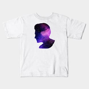 silhouette of space men Kids T-Shirt